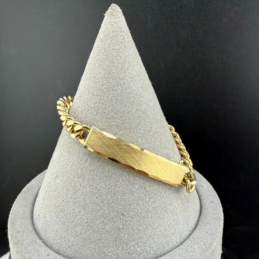 Vintage Speidel ID Bracelet Not Engraved Gold Tone 6.5"